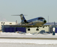 The Challenger 605 successfully completed its first flight in clear conditions in Montreal.