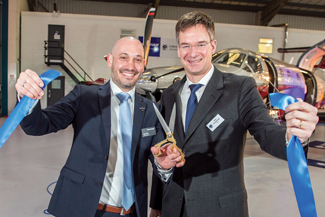Pilatus service centre manager Luca Zatti and Oriens Aviation CEO Edwin Brenninkmeyer.